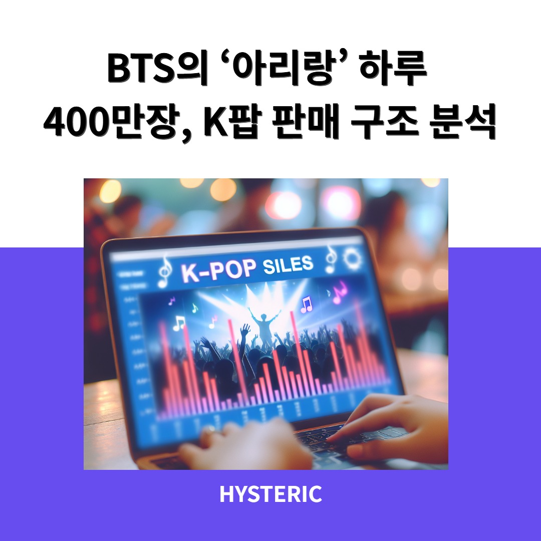 BTS의 아리랑 하루 400만장 판매 구조 분석 이미지