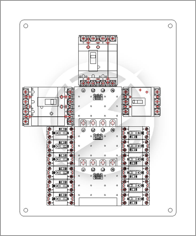 전기 사용량을 고려하여 설정한 3상 메인 차단기 용량.