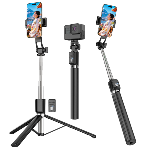 일반 셀카봉과의 차별점을 보여주는 맥세이프그립톡 조합의 편리함