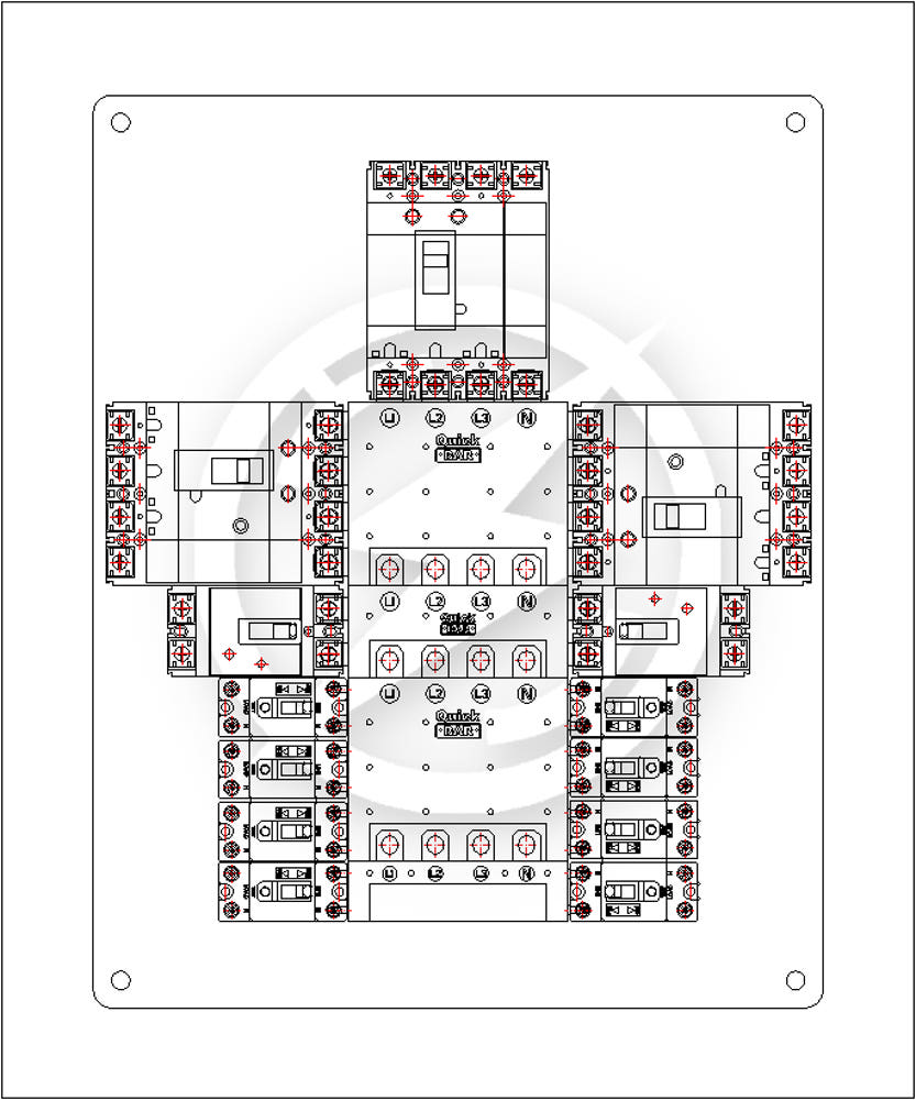 주식회사 거성종합전기에서 제작한 3상용 전기 판넬의 모습.