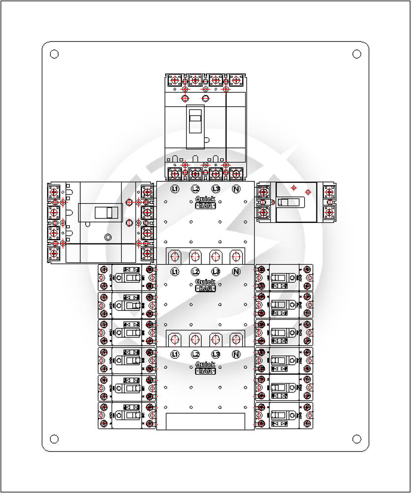 전기 설비의 추가를 고려한 차단기 구성 계획.