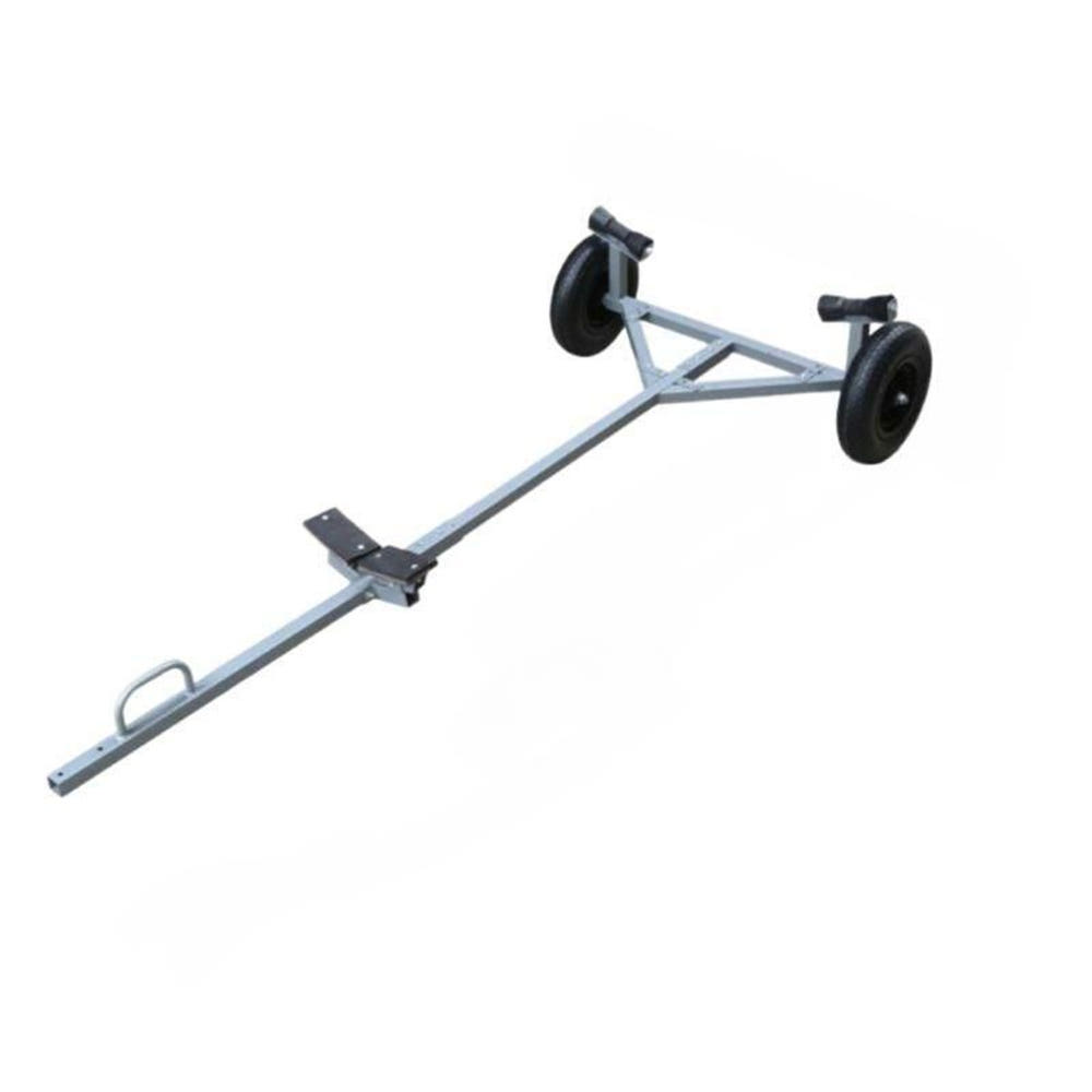 노마마켓 보트 스텐 앞딩기 보트트레일러의 전면 모습, 소형 낚시보트와 카약에 적합한 디자인.