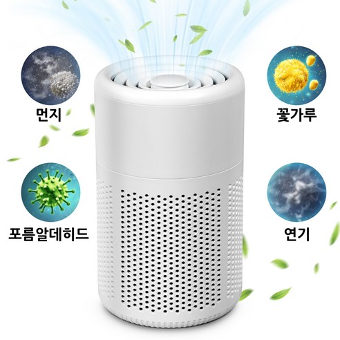 AIRYES 음이온공기청정기의 기본 정보와 특징을 설명하는 이미지.