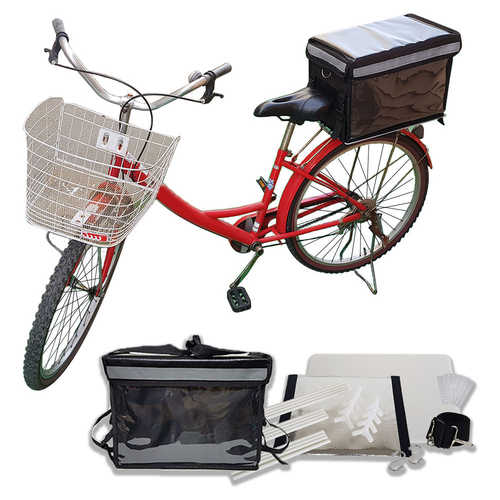 가성비 만땅몰 자전거 배달가방 62L의 구조와 디자인을 보여주는 이미지.