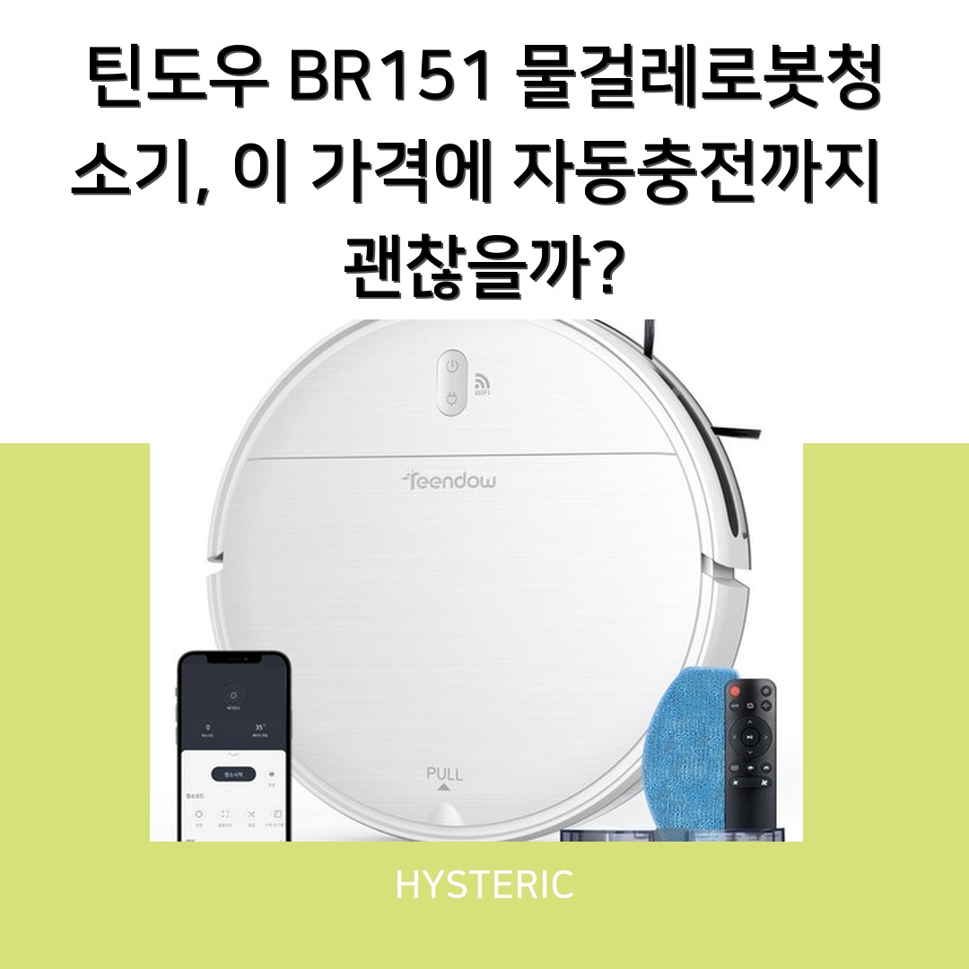 틴도우 BR151 물걸레로봇청소기, 이 가격에 자동충전까지 괜찮을까?